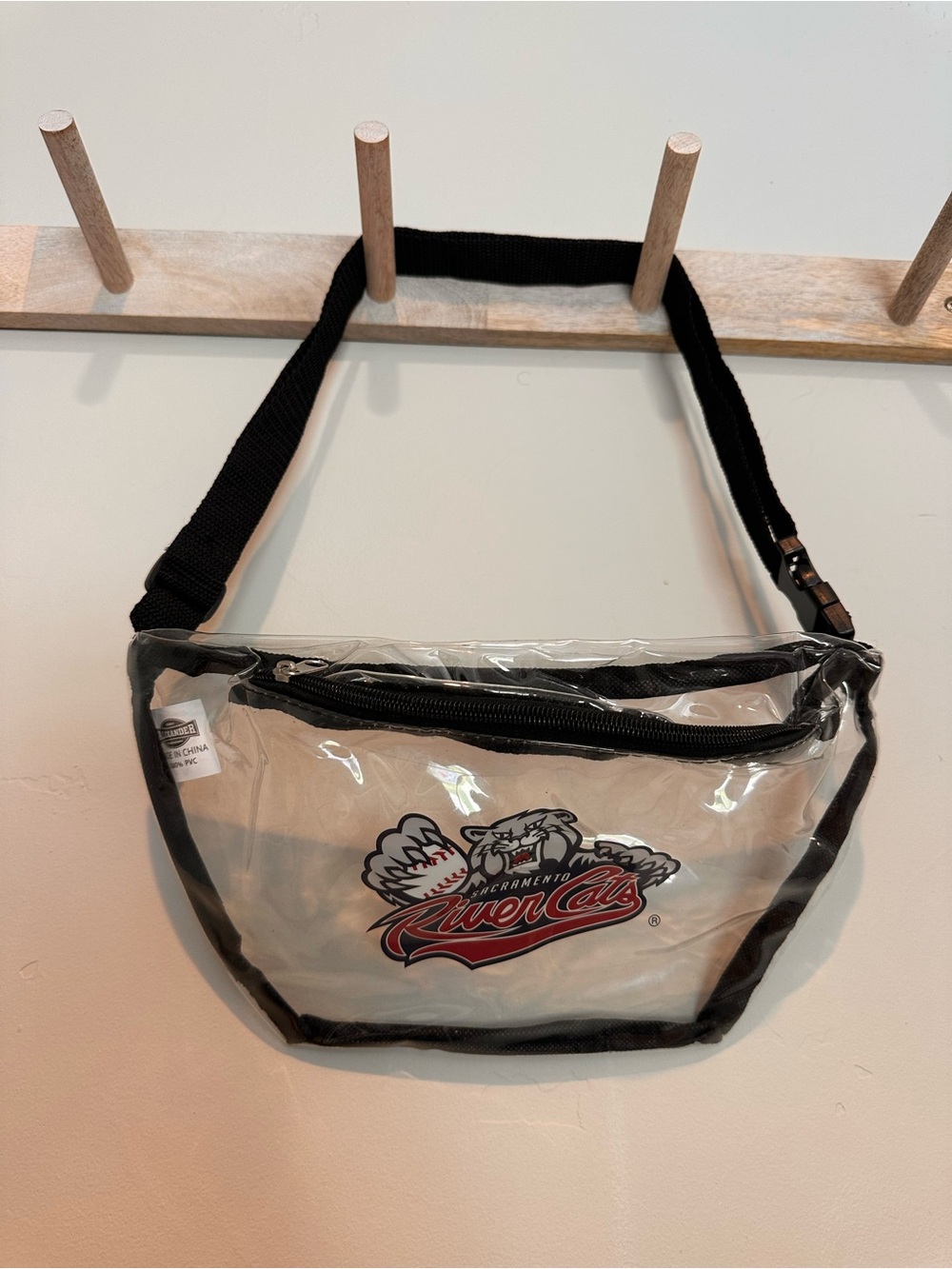 Sacramento River Cats Clear Fanny Pack - Black Trim